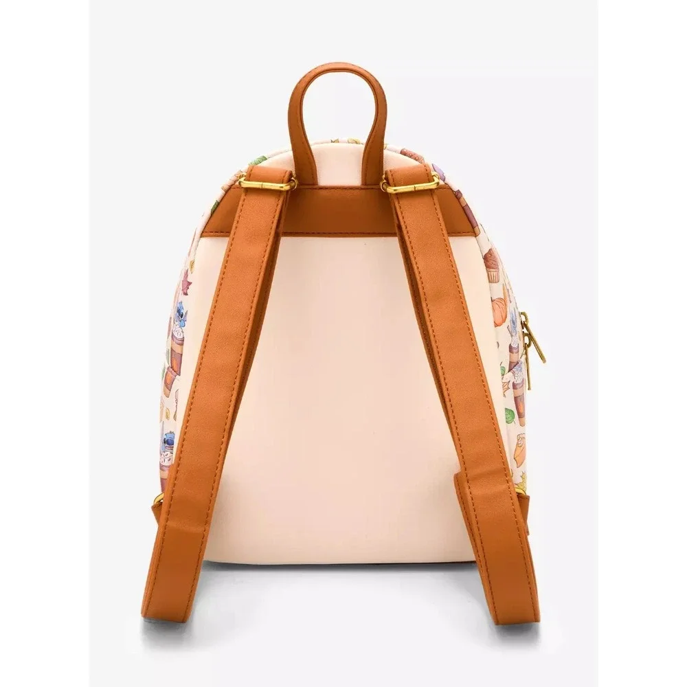 Loungefly Disney Lilo and Stitch Pumpkin‎ Spice Stitch Latte Mini Backpack